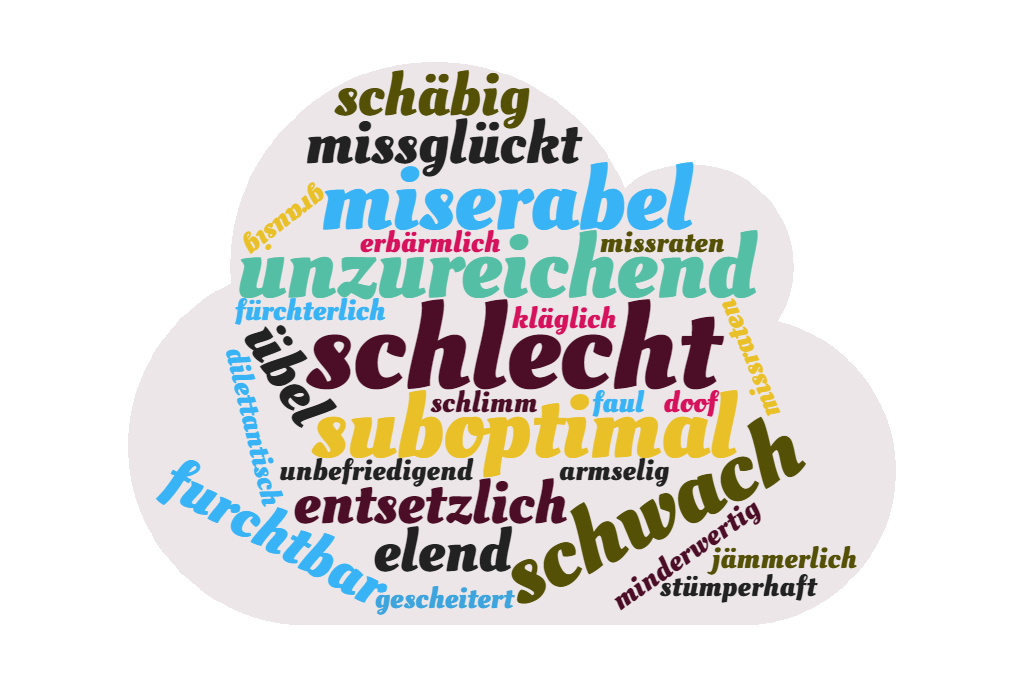 Es ist nicht alles schlecht: 50 Wörter, die besser sind als schlecht (mit Infografik)